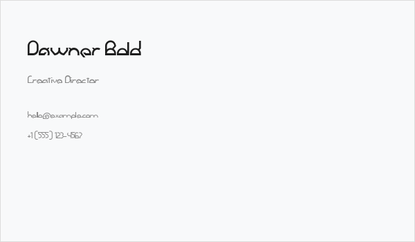 Dawner Bold Business Card