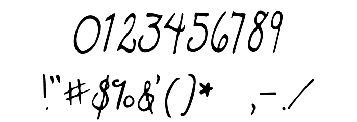 Dawning of a New Day Font OTHER CHARS