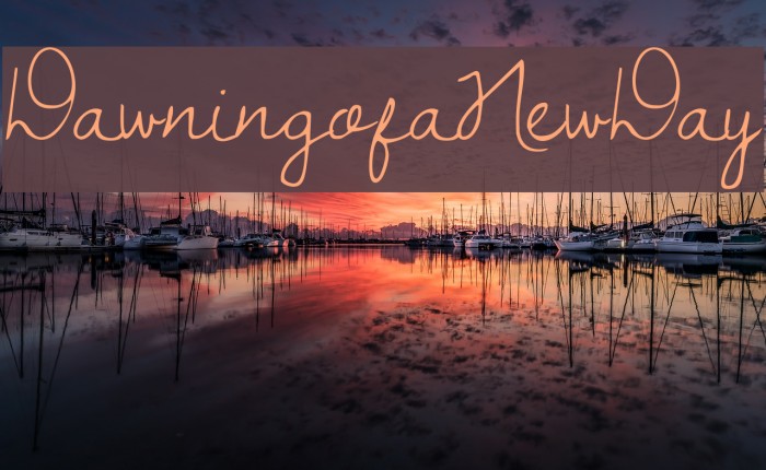 DawningofaNewDay Font examples