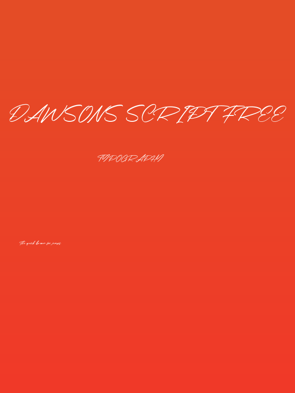 Dawsons Script Free Poster