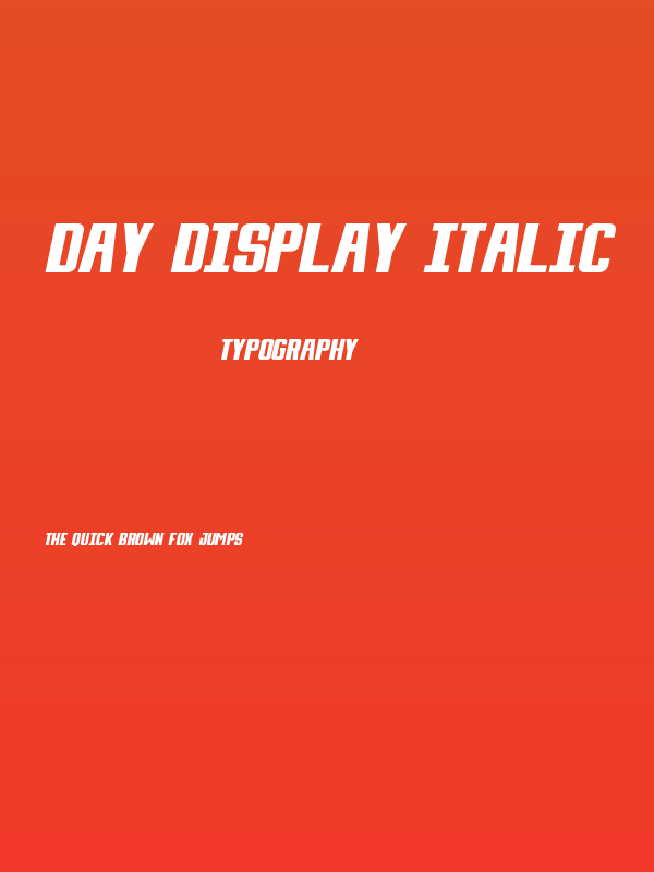 Day Display Italic Poster