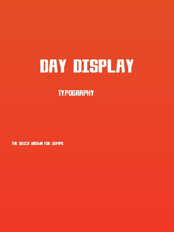 Day Display Poster