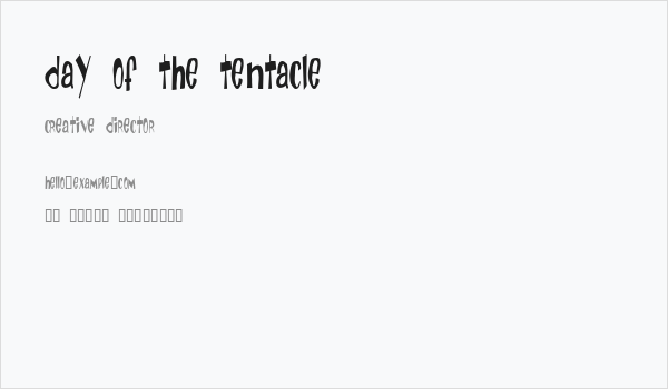 Day Of The Tentacle Business Card