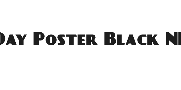 Day Poster Black NF Logo