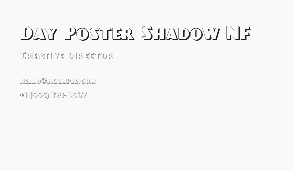 Day Poster Shadow NF Business Card
