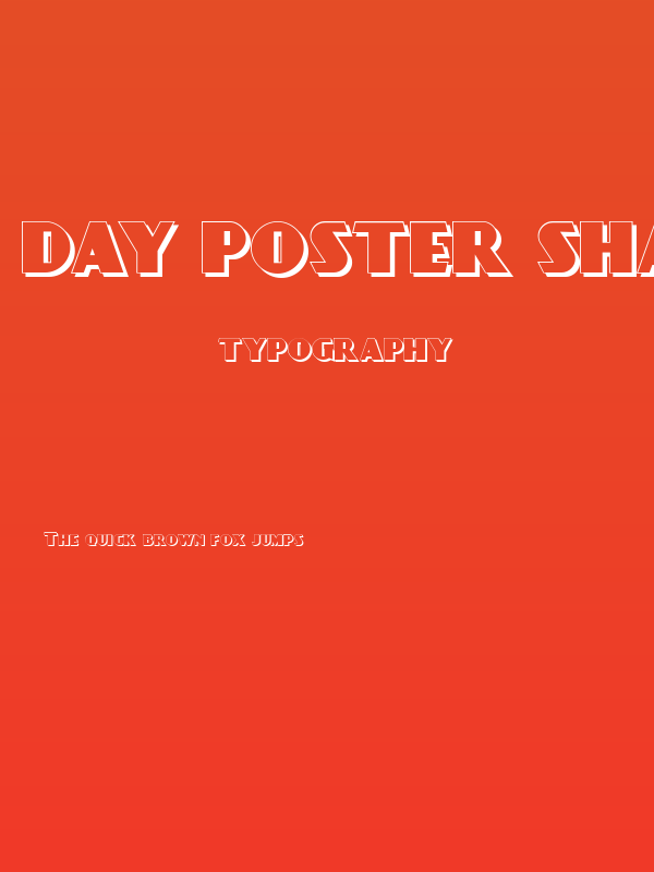 Day Poster Shadow NF Poster