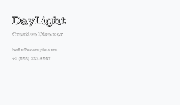 DayLight Business Card