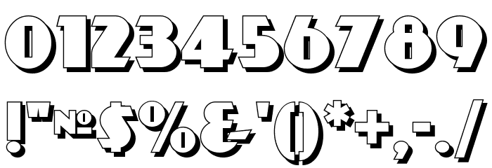 DayPosterShadowNF Font OTHER CHARS
