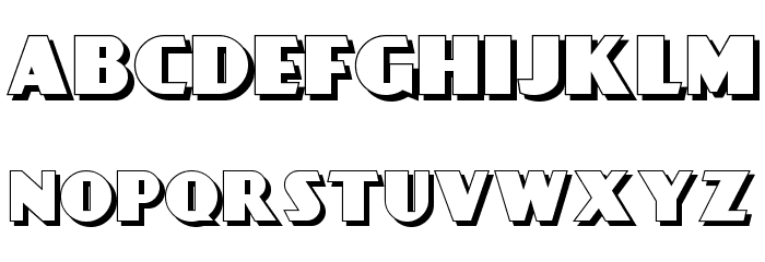 DayPosterShadowNF Font LOWERCASE