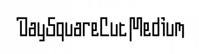 DaySquareCut Medium  フリーフォントのダウンロード