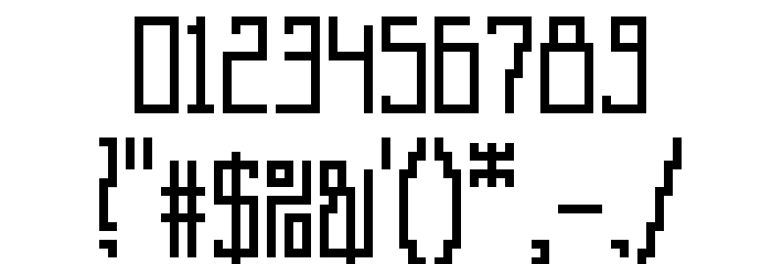 DaySquareCut Medium Font OTHER CHARS