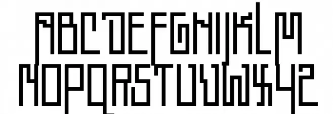 DaySquareCut Medium Шрифта ВЕРХНИЙ