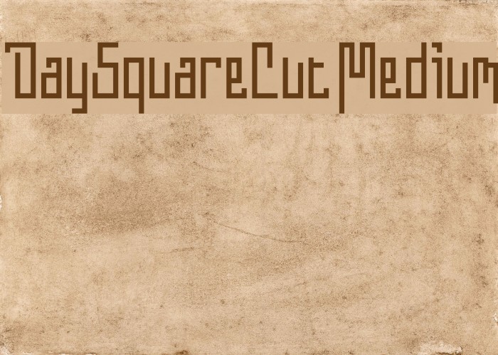 DaySquareCut Medium Font examples