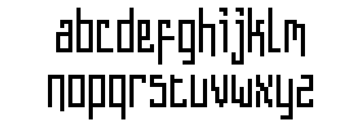 DaySquareCut Medium Font LOWERCASE