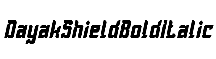Dayak Shield Bold Italic  les polices de caractères gratuit tlcharger