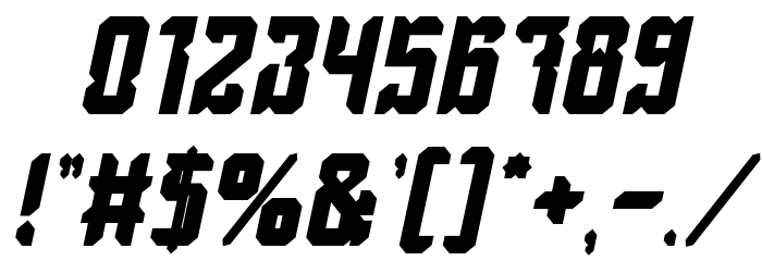 Dayak Shield Bold Italic Font OTHER CHARS