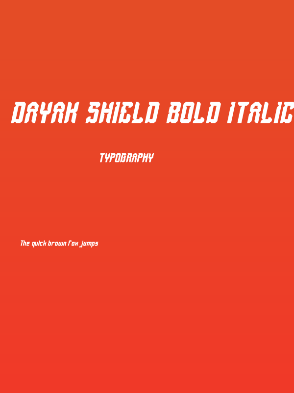 Dayak Shield Bold Italic Poster