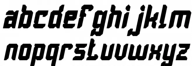 Dayak Shield Bold Italic Caratteri MINUSCOLO