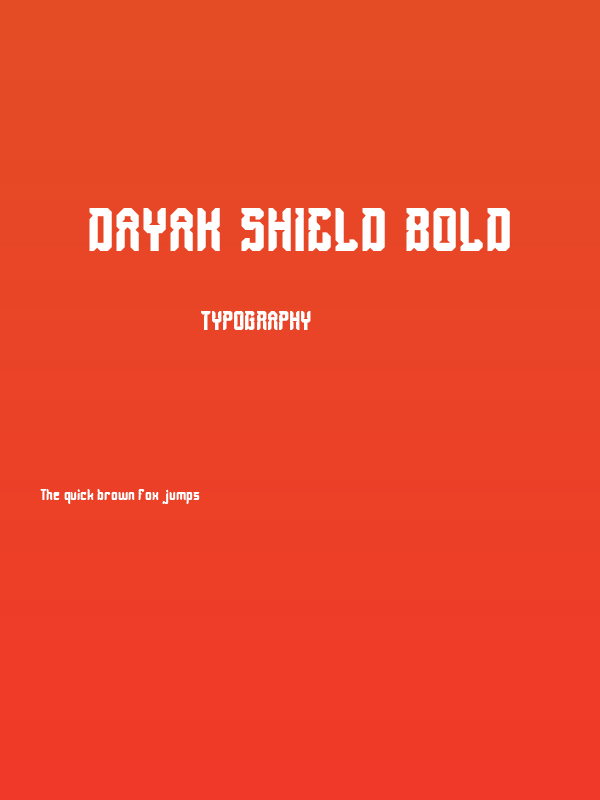 Dayak Shield Bold Poster