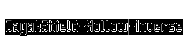 Dayak Shield-Hollow-Inverse  Frei Schriftart Herunterladen