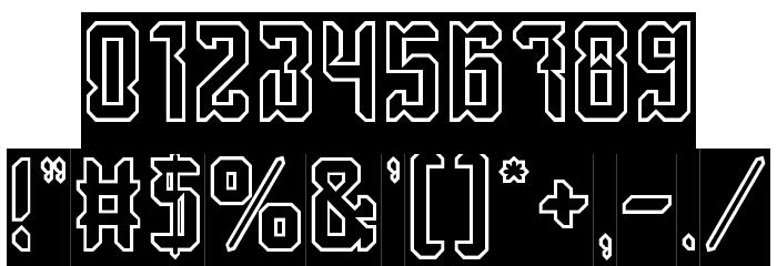 Dayak Shield-Hollow-Inverse Font OTHER CHARS
