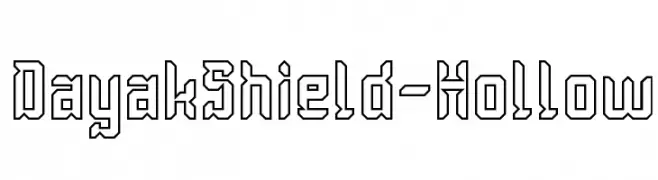 Dayak Shield-Hollow  Frei Schriftart Herunterladen