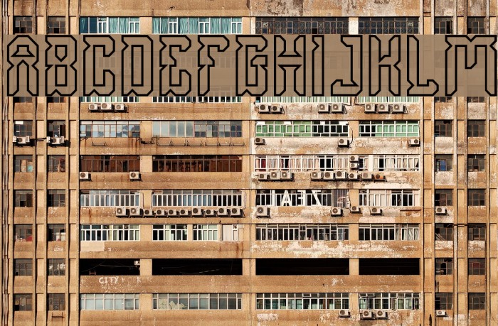Dayak Shield-Hollow Font examples