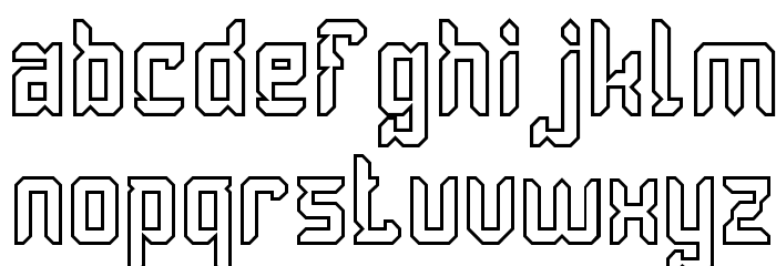 Dayak Shield-Hollow Font LOWERCASE