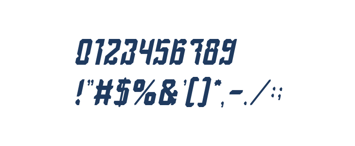 Dayak Shield Italic Other Characters