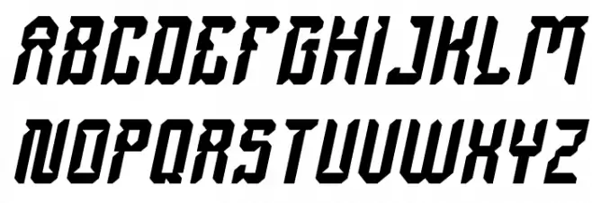 Dayak Shield Italic Font UPPERCASE