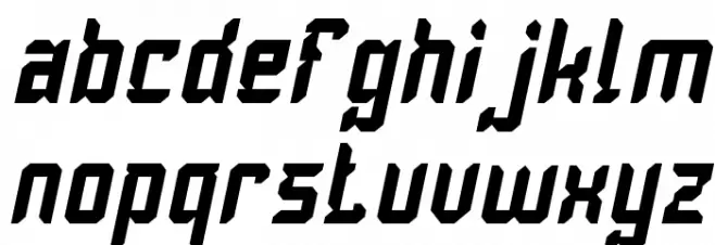 Dayak Shield Italic Font LOWERCASE