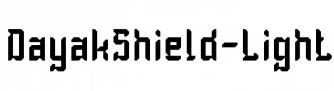 Dayak Shield-Light  Скачать бесплатные шрифты
