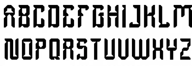 Dayak Shield-Light Fonte MAIÚSCULAS