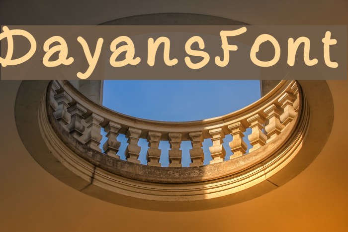 DayansFont Font examples