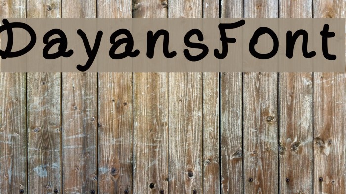 DayansFont Font examples