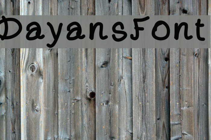 DayansFont Font examples