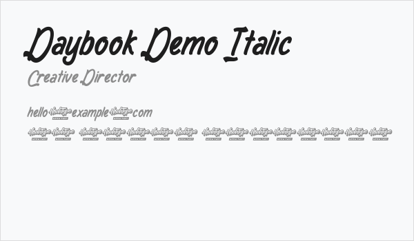 Daybook Demo Italic Business Card