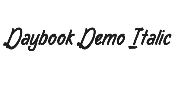 Daybook Demo Italic Logo