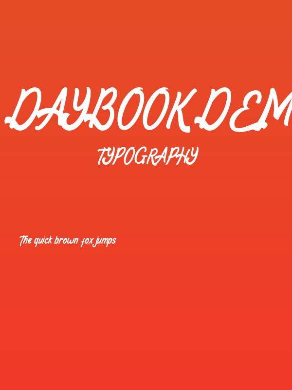 Daybook Demo Italic Poster