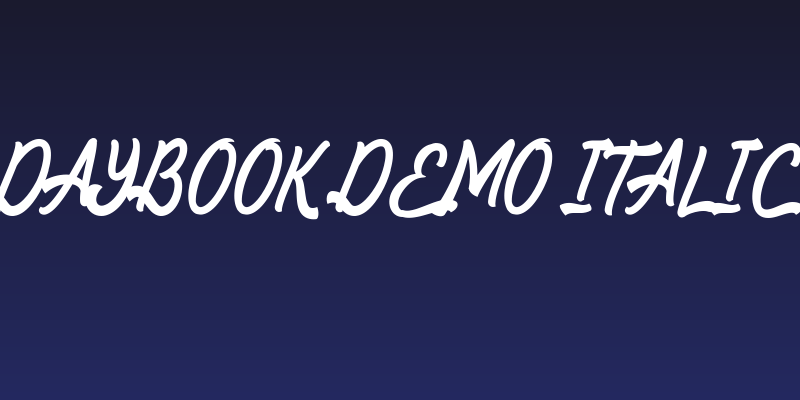 Daybook Demo Italic Social Header