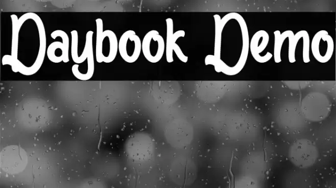 Daybook Demo Font examples