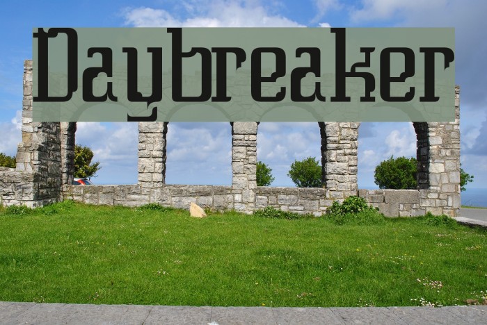 Daybreaker Font examples
