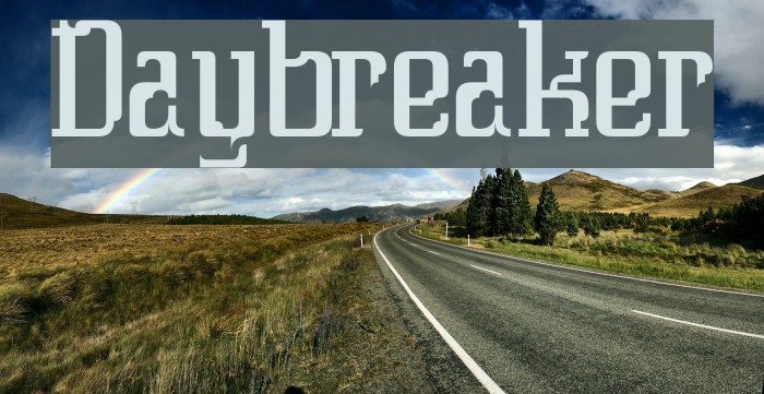 Daybreaker Font examples