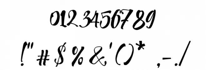 Dayden Batemisy Regular Font OTHER CHARS