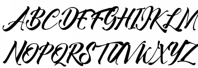 Dayden Batemisy Regular Font UPPERCASE