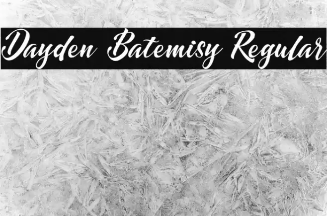 Dayden Batemisy Regular Font examples