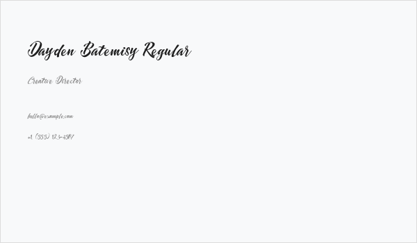 Dayden Batemisy Regular Business Card