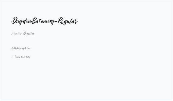 DaydenBatemisy-Regular Business Card