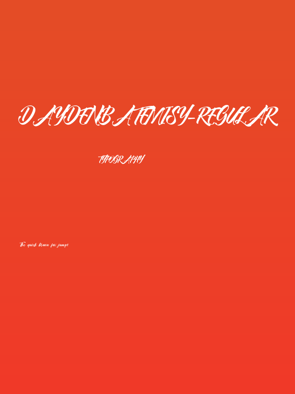 DaydenBatemisy-Regular Poster