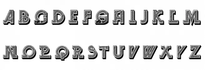 Daydream 3D Hollow Regular Schriftart Groß